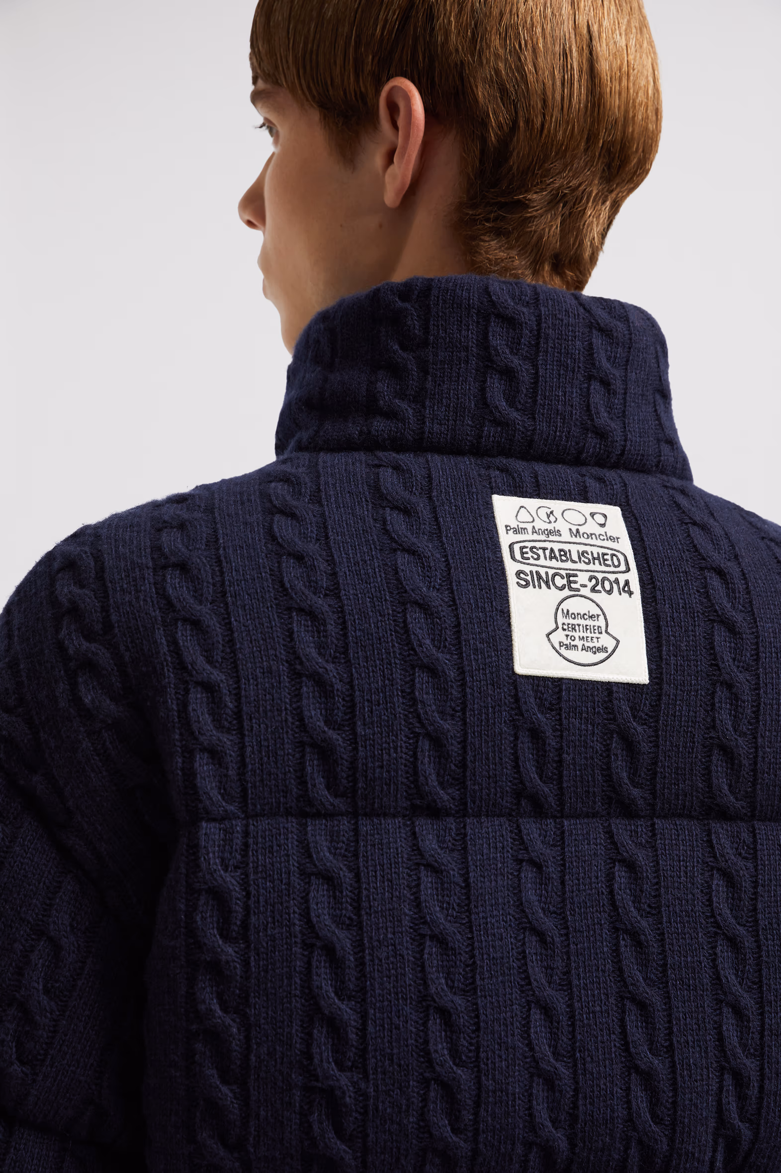 Moncler x Palm Angels Austru Wool Short Down Jacket Gender Neutral Night Blue Moncler 6